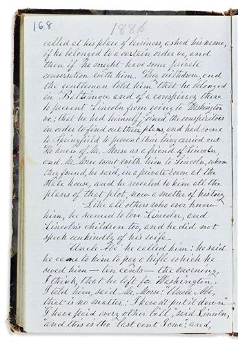 (ABRAHAM LINCOLN.) Ann Walker Curtis. Diary recording stories about the Boston Tea Party, Lincoln, the Battle of Lexington and more.